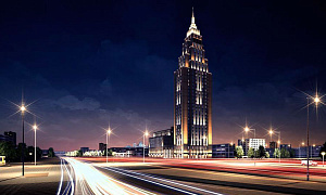Архитектурно-художественная подсветка как украшение города - разработана концепция в Alcon Tower!