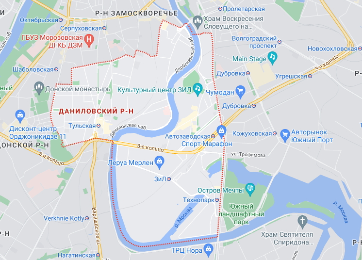 Карта даниловского района