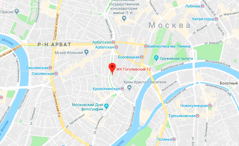 Арбат район москвы карта